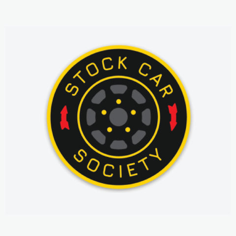 Stock Car Society Wheel Logo Sticker